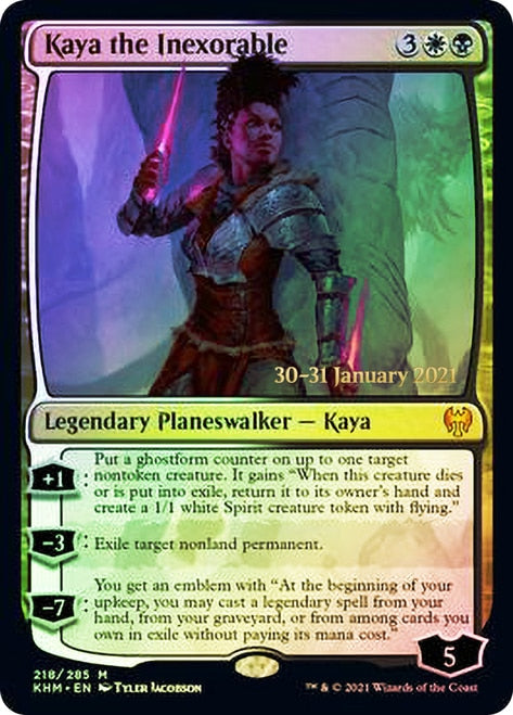 Kaya the Inexorable [Kaldheim Prerelease Promos] | The Clever Kobold