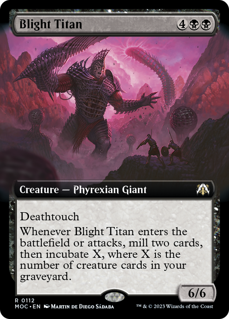 Blight Titan (Extended Art) [March of the Machine Commander] | The Clever Kobold