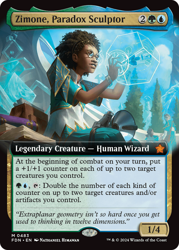 Zimone, Paradox Sculptor (Extended Art) [Foundations] | The Clever Kobold