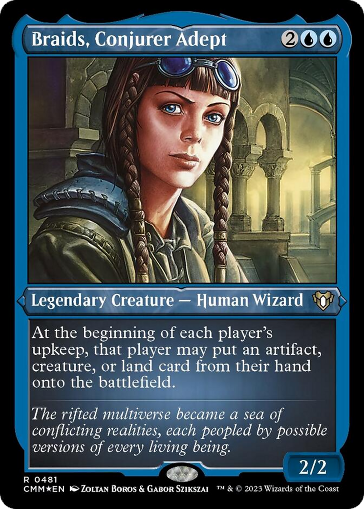 Braids, Conjurer Adept (Foil Etched) [Commander Masters] | The Clever Kobold