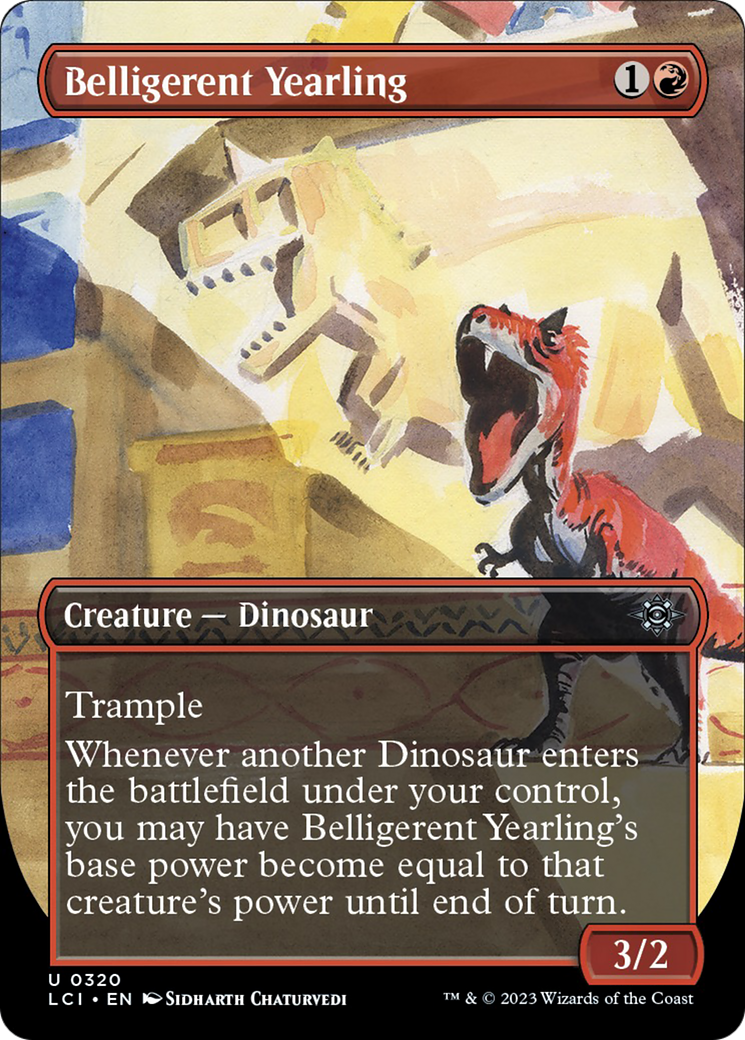 Belligerent Yearling (Borderless) [The Lost Caverns of Ixalan] | The Clever Kobold