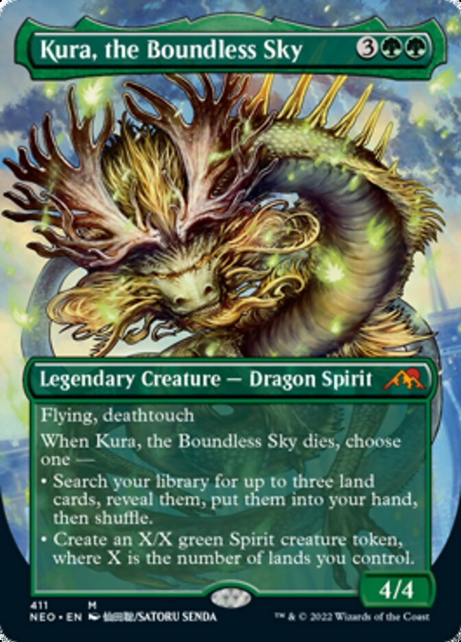 Kura, the Boundless Sky (Borderless Alternate Art) [Kamigawa: Neon Dynasty] | The Clever Kobold