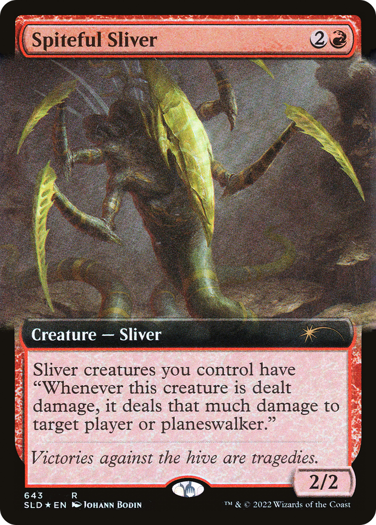 Spiteful Sliver (Extended Art) [Secret Lair Drop Promos] | The Clever Kobold