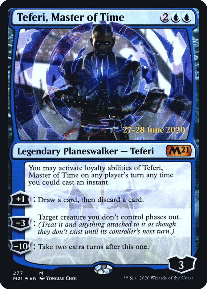 Teferi, Master of Time (277) [Core Set 2021 Prerelease Promos] | The Clever Kobold