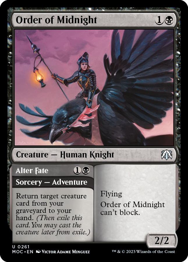 Order of Midnight // Alter Fate [March of the Machine Commander] | The Clever Kobold