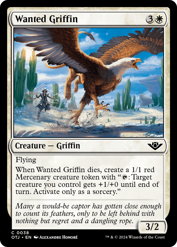 Wanted Griffin [Outlaws of Thunder Junction] | The Clever Kobold