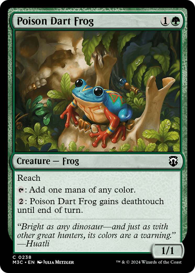 Poison Dart Frog (Ripple Foil) [Modern Horizons 3 Commander] | The Clever Kobold