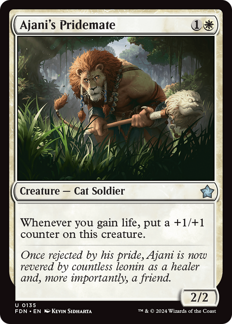 Ajani's Pridemate [Foundations] | The Clever Kobold