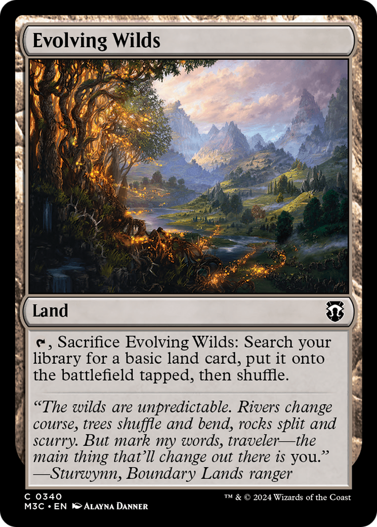 Evolving Wilds (Ripple Foil) [Modern Horizons 3 Commander] | The Clever Kobold