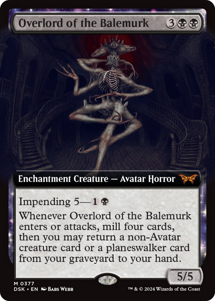 Overlord of the Balemurk (Extended Art) [Duskmourn: House of Horror] | The Clever Kobold