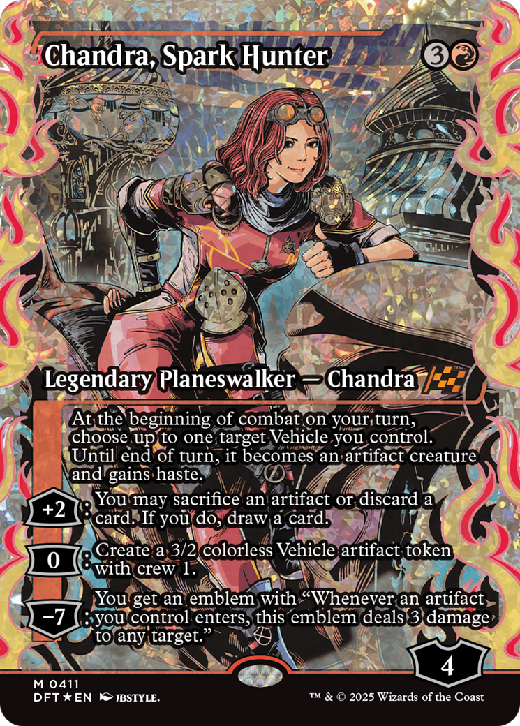 Chandra, Spark Hunter (Showcase) (Fracture Foil) [Aetherdrift] | The Clever Kobold