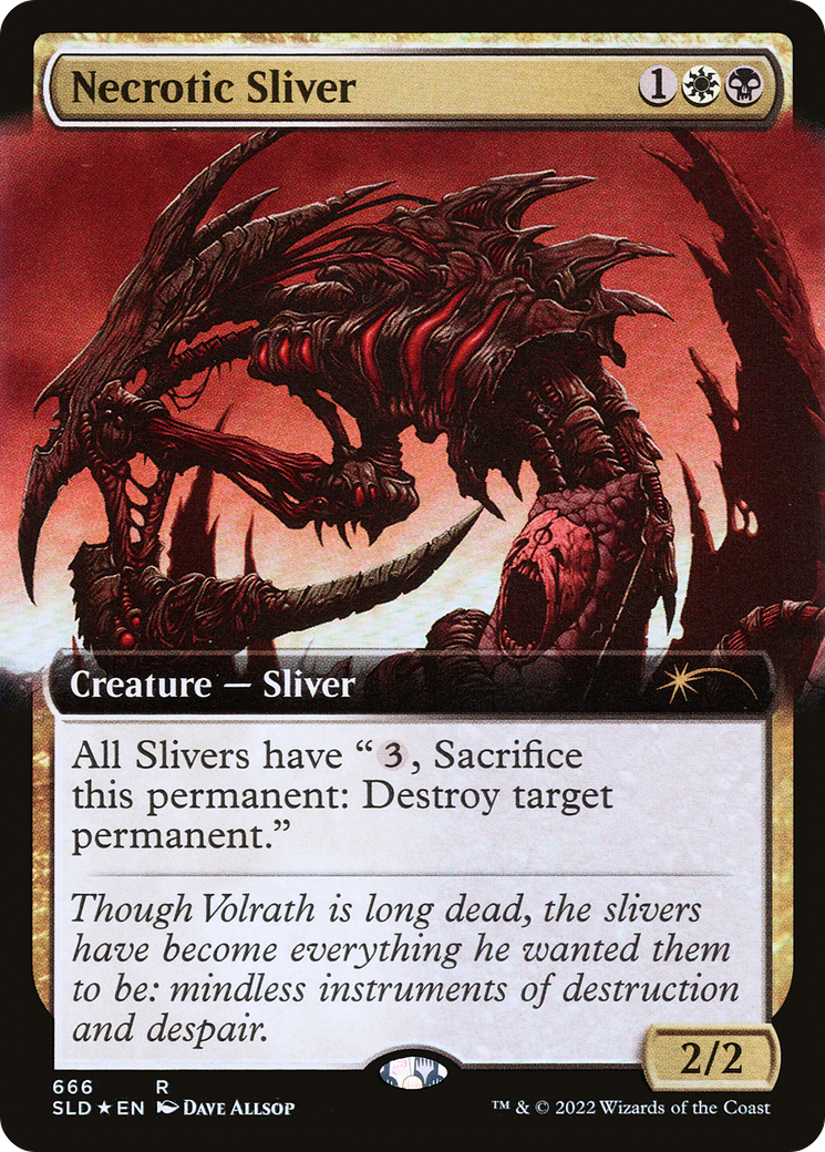 Necrotic Sliver (Extended Art) [Secret Lair Drop Promos] | The Clever Kobold