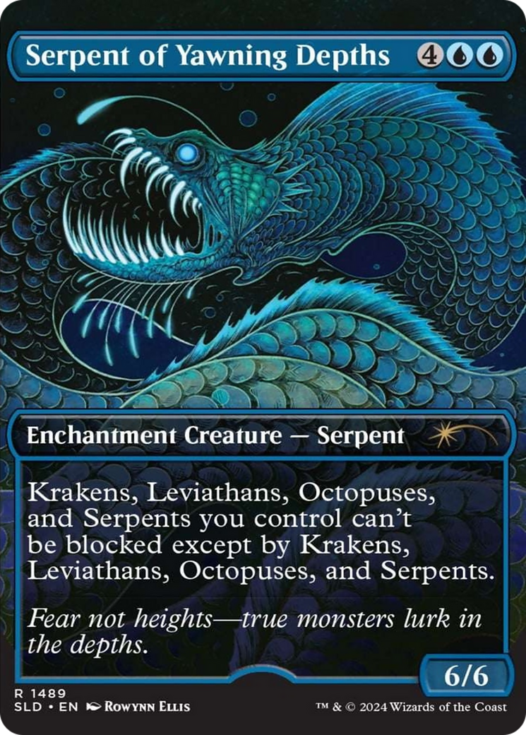 Serpent of Yawning Depths (Rainbow Foil) [Secret Lair Drop Series] | The Clever Kobold