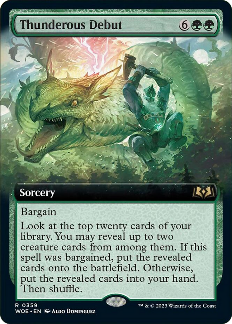 Thunderous Debut (Extended Art) [Wilds of Eldraine] | The Clever Kobold