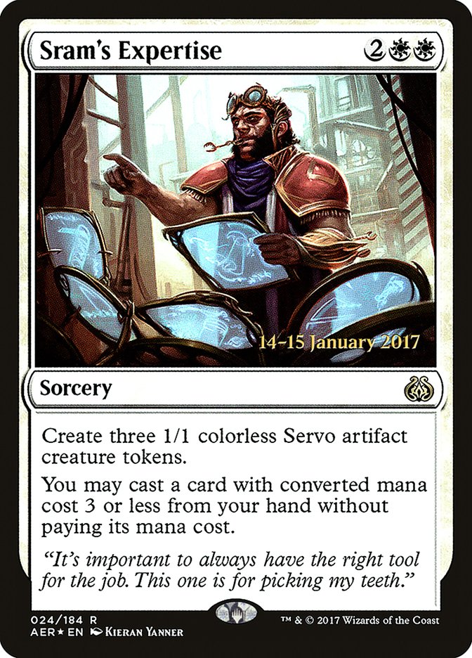 Sram's Expertise [Aether Revolt Prerelease Promos] | The Clever Kobold