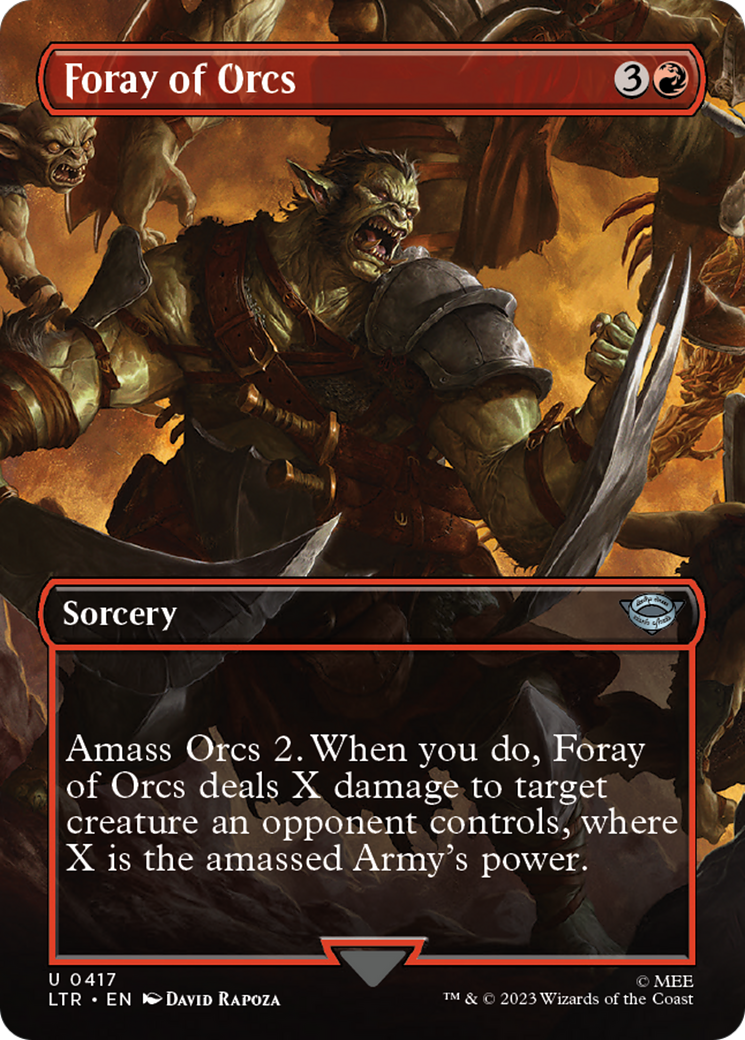 Foray of Orcs (Borderless Alternate Art) [The Lord of the Rings: Tales of Middle-Earth] | The Clever Kobold