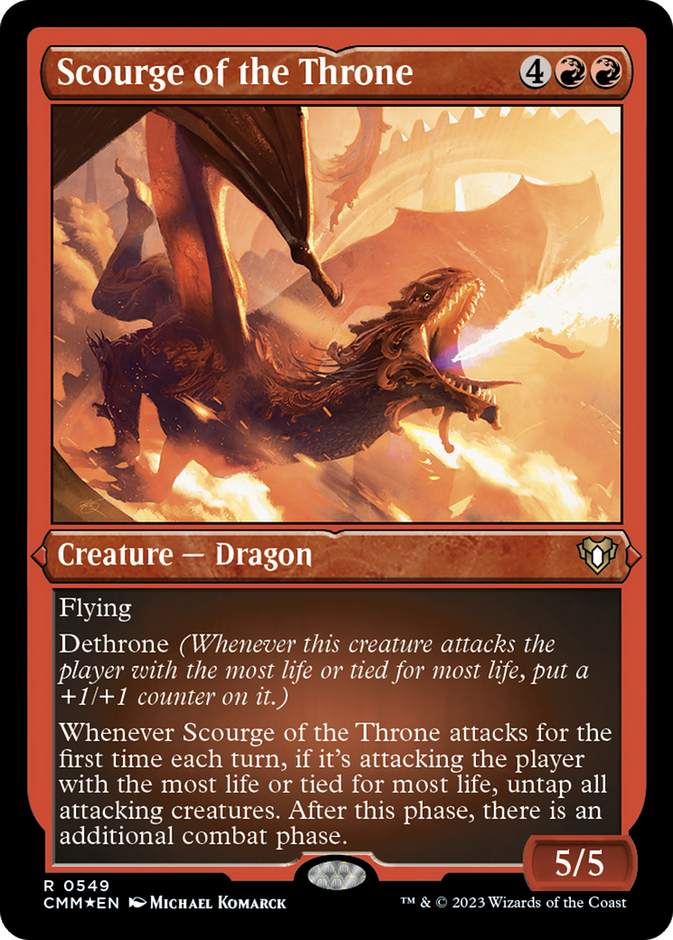 Scourge of the Throne (Foil Etched) [Commander Masters] | The Clever Kobold