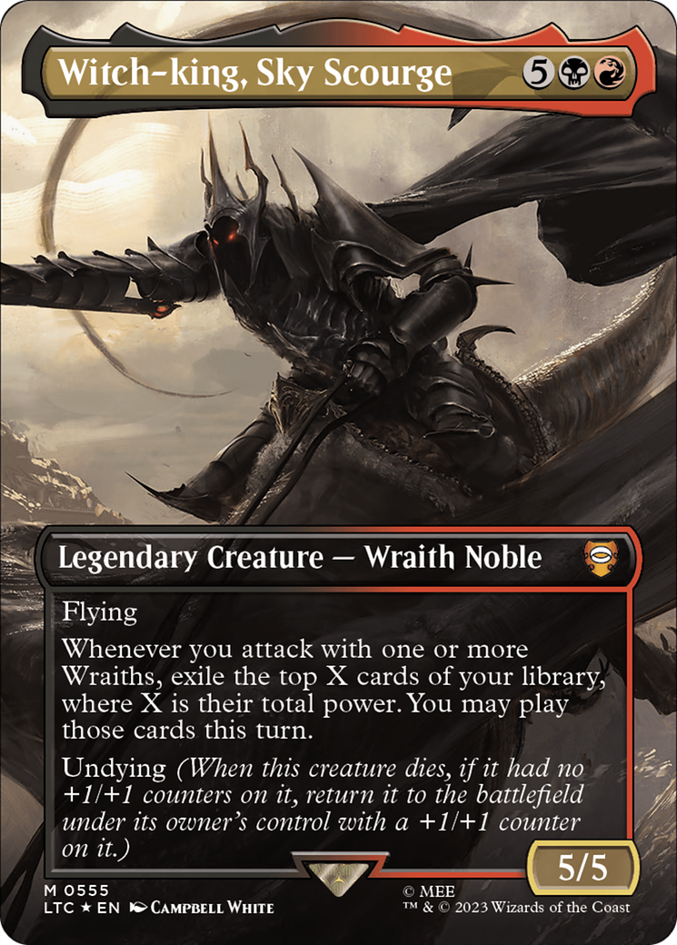 Witch-king, Sky Scourge (Borderless) (Surge Foil) [The Lord of the Rings: Tales of Middle-Earth Commander] | The Clever Kobold