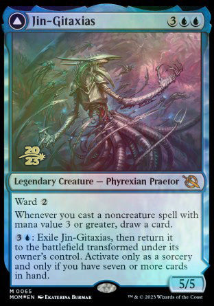 Jin-Gitaxias // The Great Synthesis [March of the Machine Prerelease Promos] | The Clever Kobold