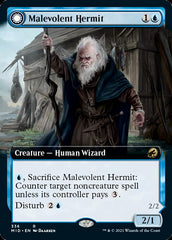 Malevolent Hermit // Benevolent Geist (Extended Art) [Innistrad: Midnight Hunt] | The Clever Kobold