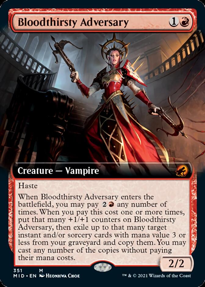 Bloodthirsty Adversary (Extended Art) [Innistrad: Midnight Hunt] | The Clever Kobold