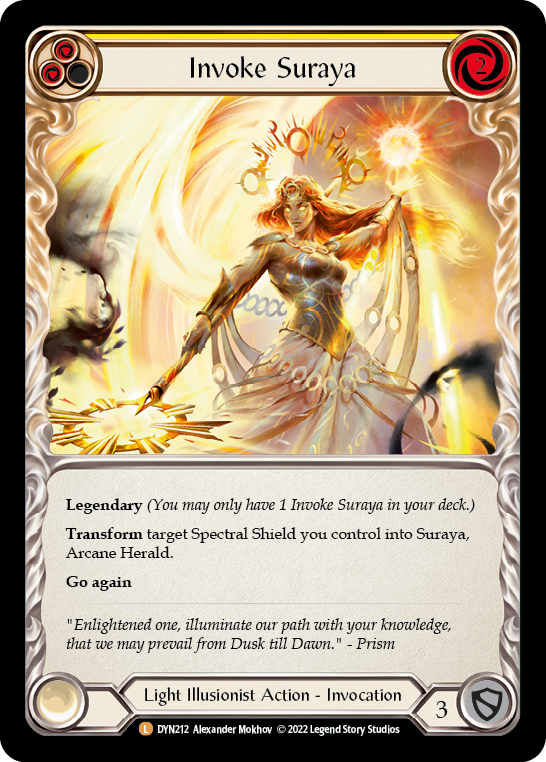 Invoke Suraya // Suraya, Archangel of Knowledge [DYN212] (Dynasty)  Rainbow Foil | The Clever Kobold