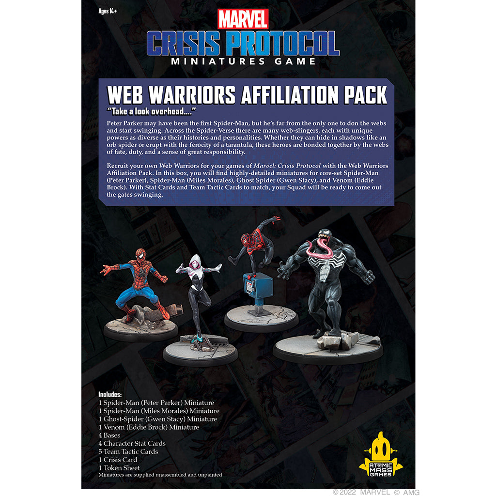 Marvel: Crisis Protocol - Web Warriors Affiliation Pack | The Clever Kobold