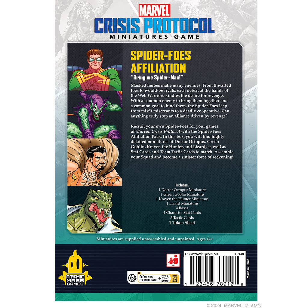 Marvel: Crisis Protocol - Spider-Foes Affiliation Pack