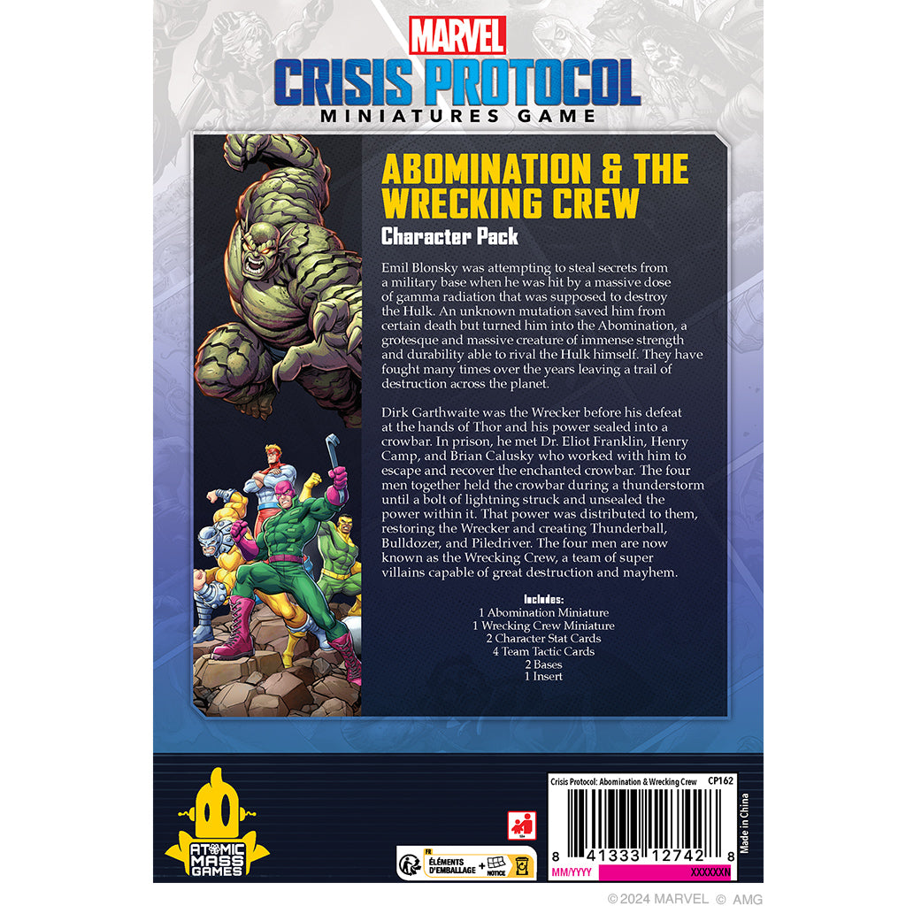 Marvel: Crisis Protocol - Abomination & Wrecking Crew | The Clever Kobold