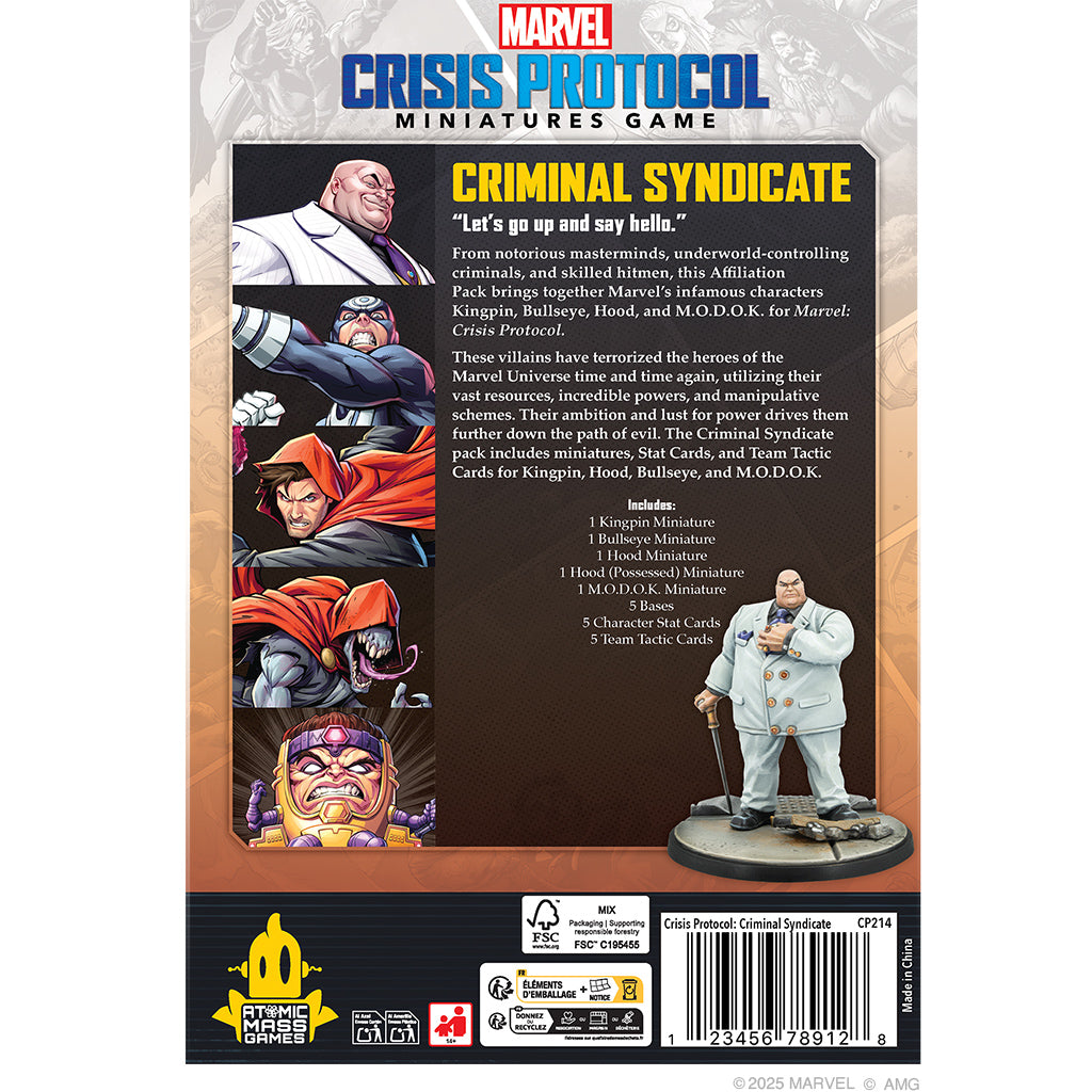 Marvel: Crisis Protocol - Criminal Syndicate Affiliation Pack