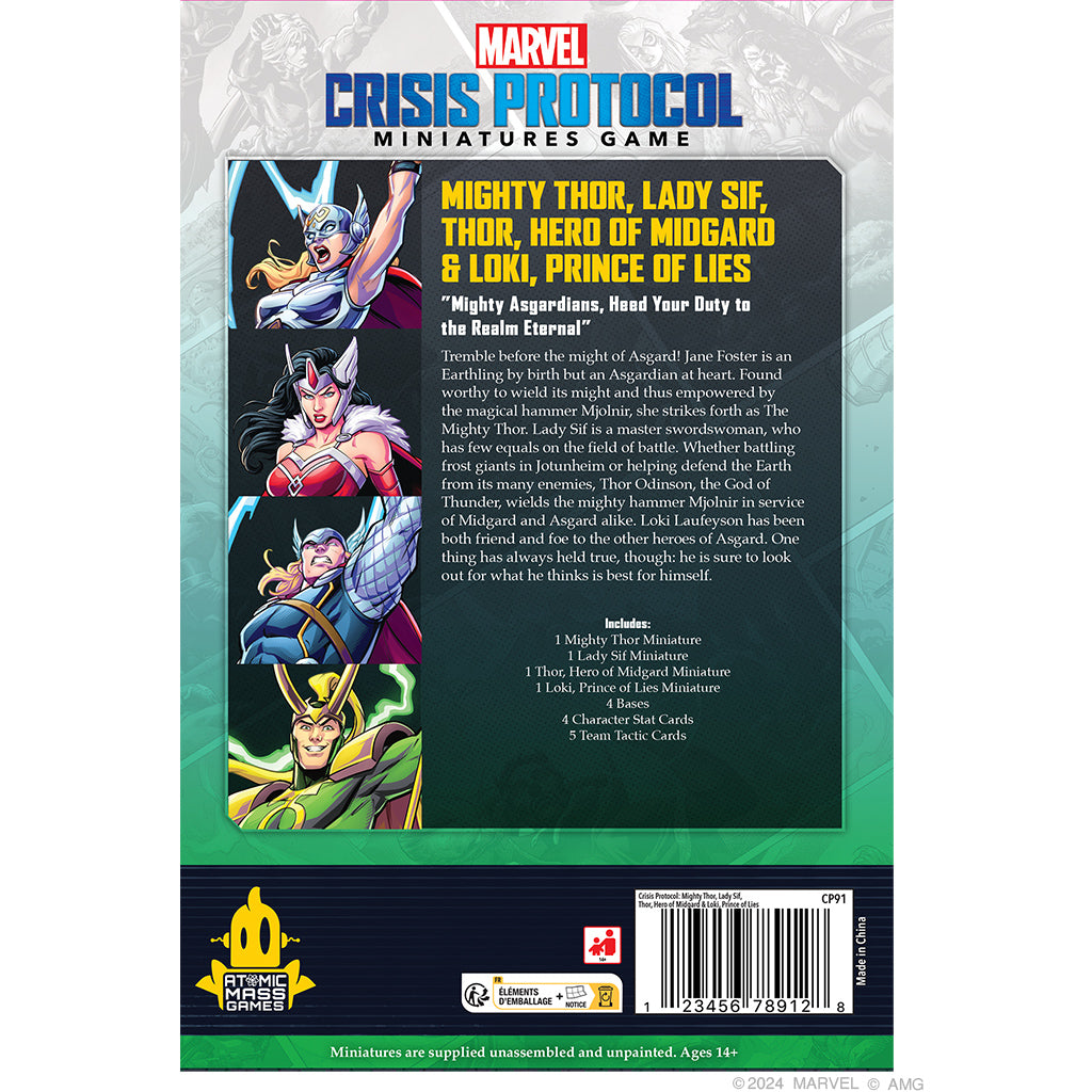 Marvel: Crisis Protocol - Mighty Thor, Lady Sif, Thor, Hero of Midgard & Loki, Prince of Lies | The Clever Kobold