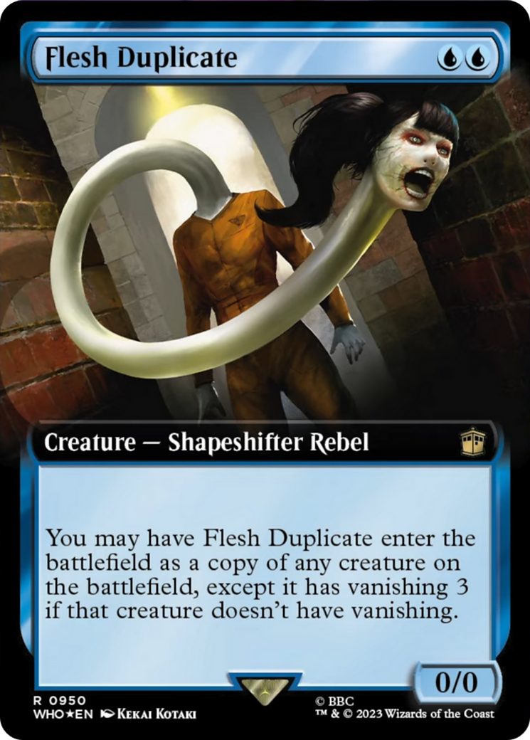 Flesh Duplicate (Extended Art) (Surge Foil) [Doctor Who] | The Clever Kobold