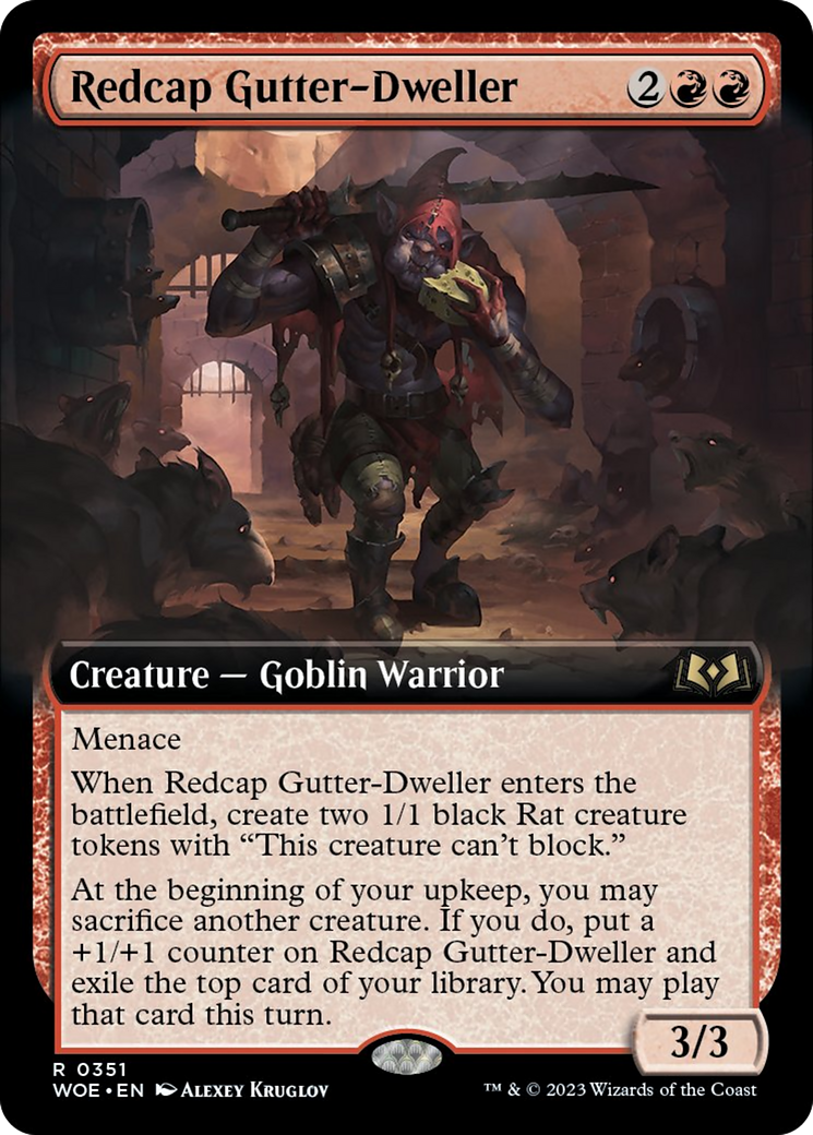 Redcap Gutter-Dweller (Extended Art) [Wilds of Eldraine] | The Clever Kobold