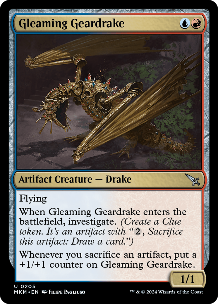 Gleaming Geardrake [Murders at Karlov Manor] | The Clever Kobold