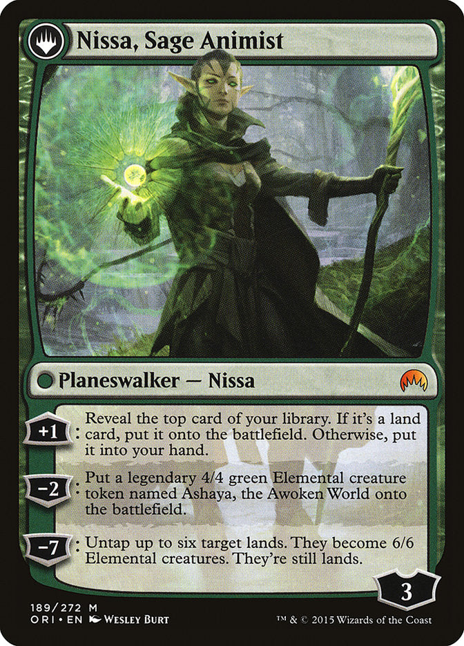 Nissa, Vastwood Seer // Nissa, Sage Animist [Magic Origins] | The Clever Kobold