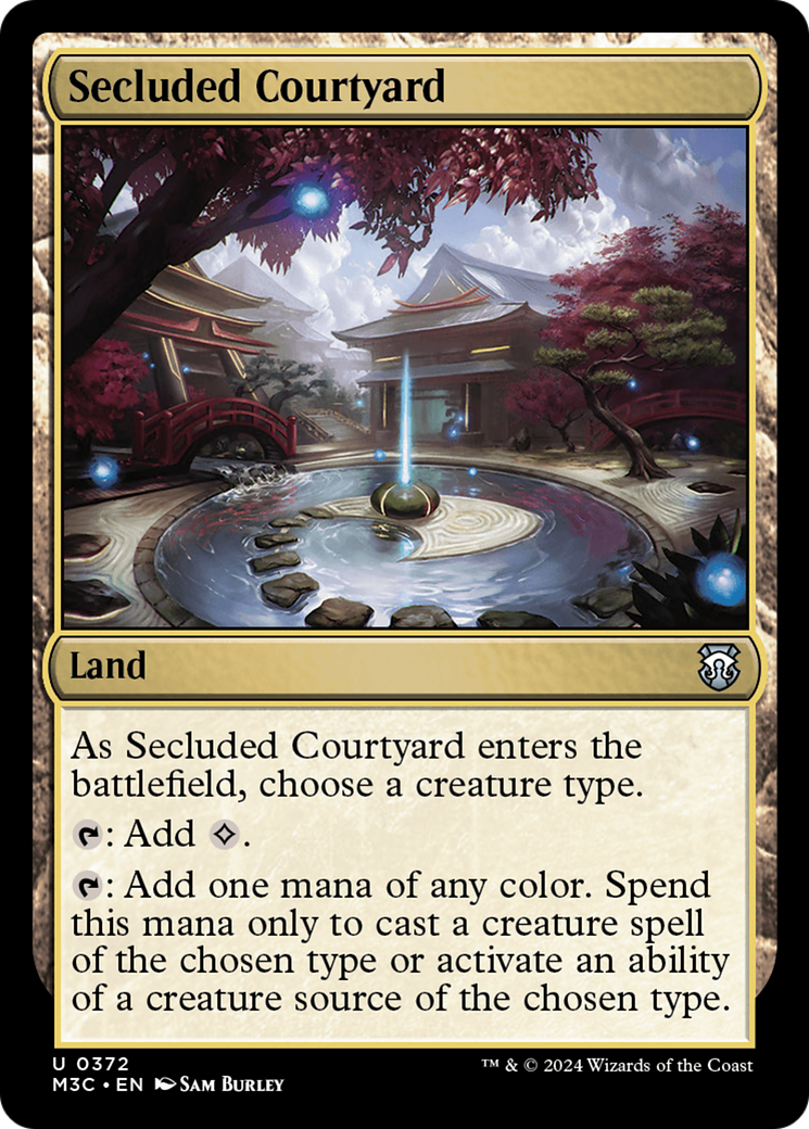 Secluded Courtyard (Ripple Foil) [Modern Horizons 3 Commander] | The Clever Kobold