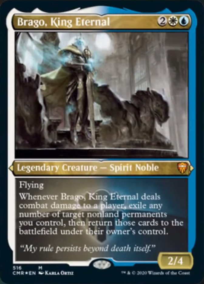 Brago, King Eternal (Etched) [Commander Legends] | The Clever Kobold