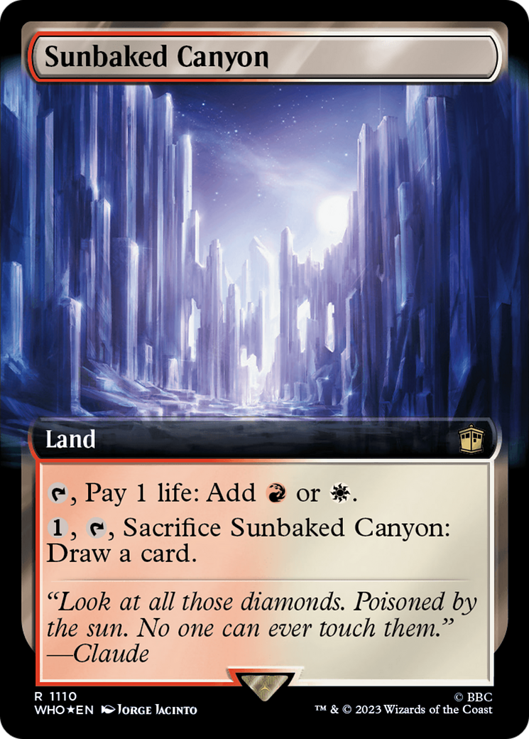 Sunbaked Canyon (Extended Art) (Surge Foil) [Doctor Who] | The Clever Kobold