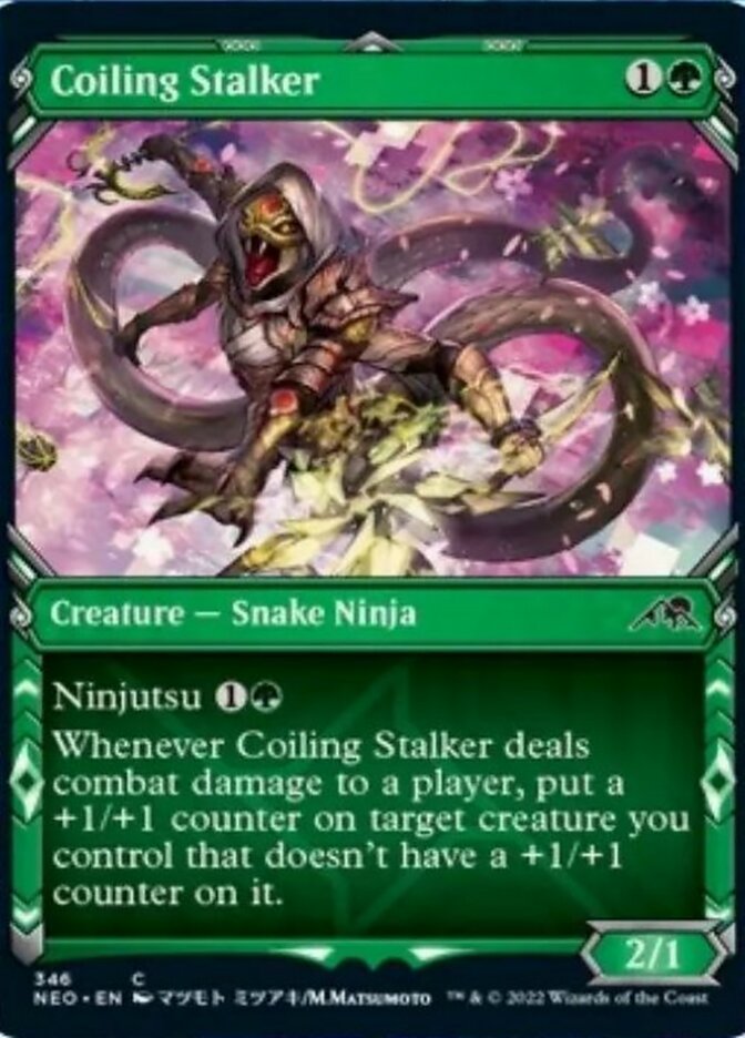 Coiling Stalker (Showcase Ninja) [Kamigawa: Neon Dynasty] | The Clever Kobold