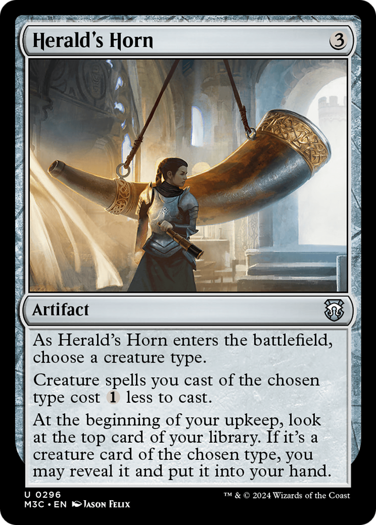 Herald's Horn (Ripple Foil) [Modern Horizons 3 Commander] | The Clever Kobold