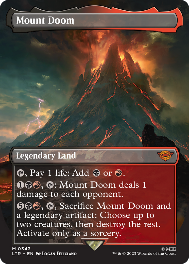 Mount Doom (Borderless Alternate Art) [The Lord of the Rings: Tales of Middle-Earth] | The Clever Kobold