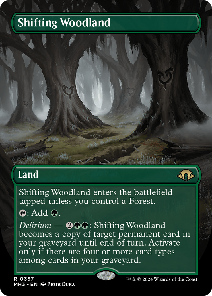 Shifting Woodland (Borderless) [Modern Horizons 3] | The Clever Kobold