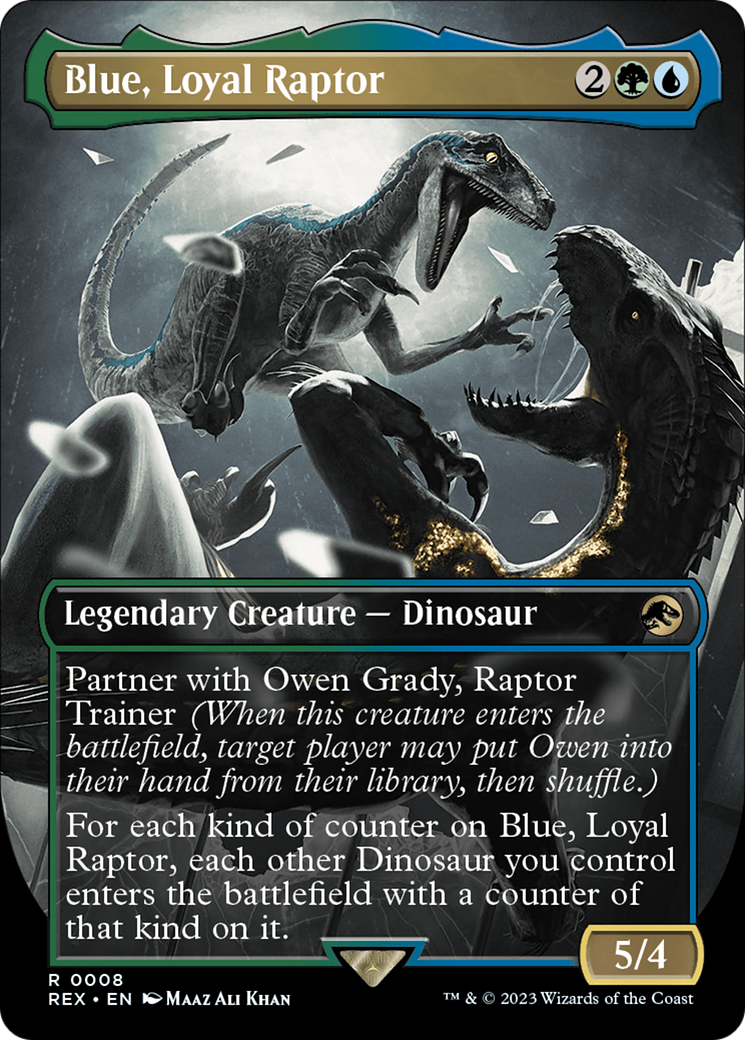 Blue, Loyal Raptor (Borderless) [Jurassic World Collection] | The Clever Kobold