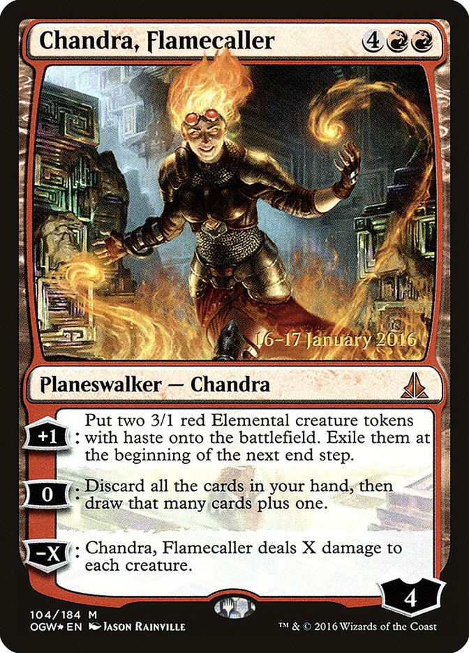 Chandra, Flamecaller [Oath of the Gatewatch Prerelease Promos] | The Clever Kobold