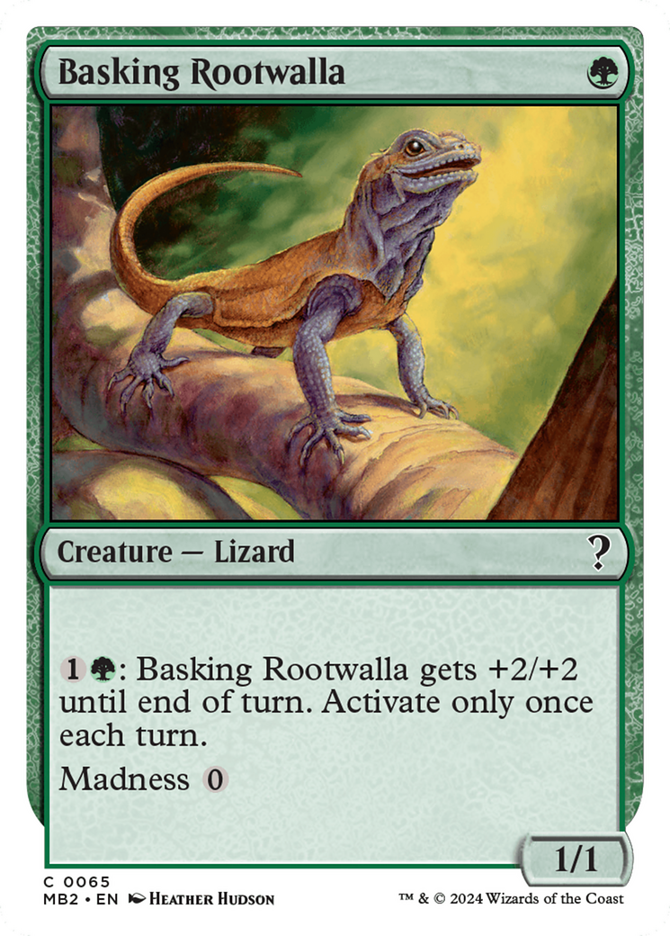 Basking Rootwalla (White Border) [Mystery Booster 2] | The Clever Kobold