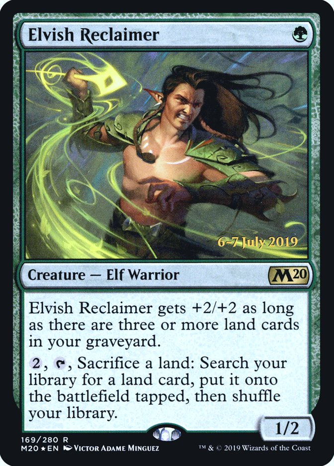 Elvish Reclaimer [Core Set 2020 Prerelease Promos] | The Clever Kobold