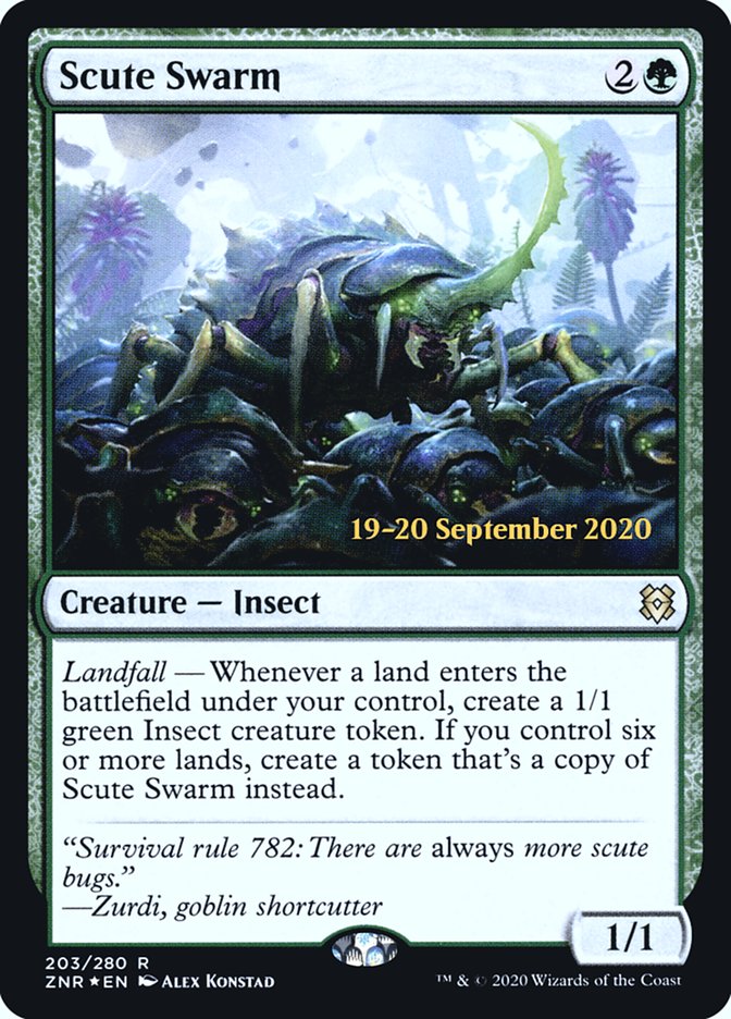 Scute Swarm [Zendikar Rising Prerelease Promos] | The Clever Kobold