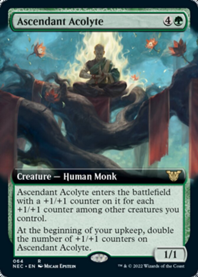 Ascendant Acolyte (Extended Art) [Kamigawa: Neon Dynasty Commander] | The Clever Kobold