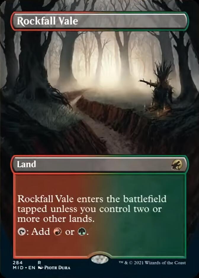 Rockfall Vale (Borderless Alternate Art) [Innistrad: Midnight Hunt] | The Clever Kobold