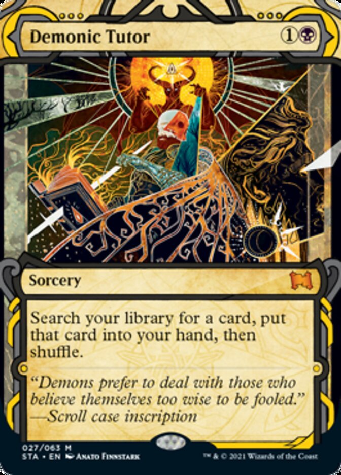 Demonic Tutor (Foil Etched) [Strixhaven: School of Mages Mystical Archive] | The Clever Kobold